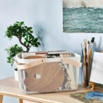 سبد دسته دار سفید صدفی ایکیا RISATORP