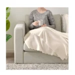 پتو ایکیا  یک نفره سایز 160x120 سانتی متر رنگ:  سفید صدفی - Image 3