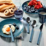 سرویس قاشق، چنگال و کارد 16 پارچه 4 نفره ایکیا مدل 02رنگ: آبی نیلی - Image 3